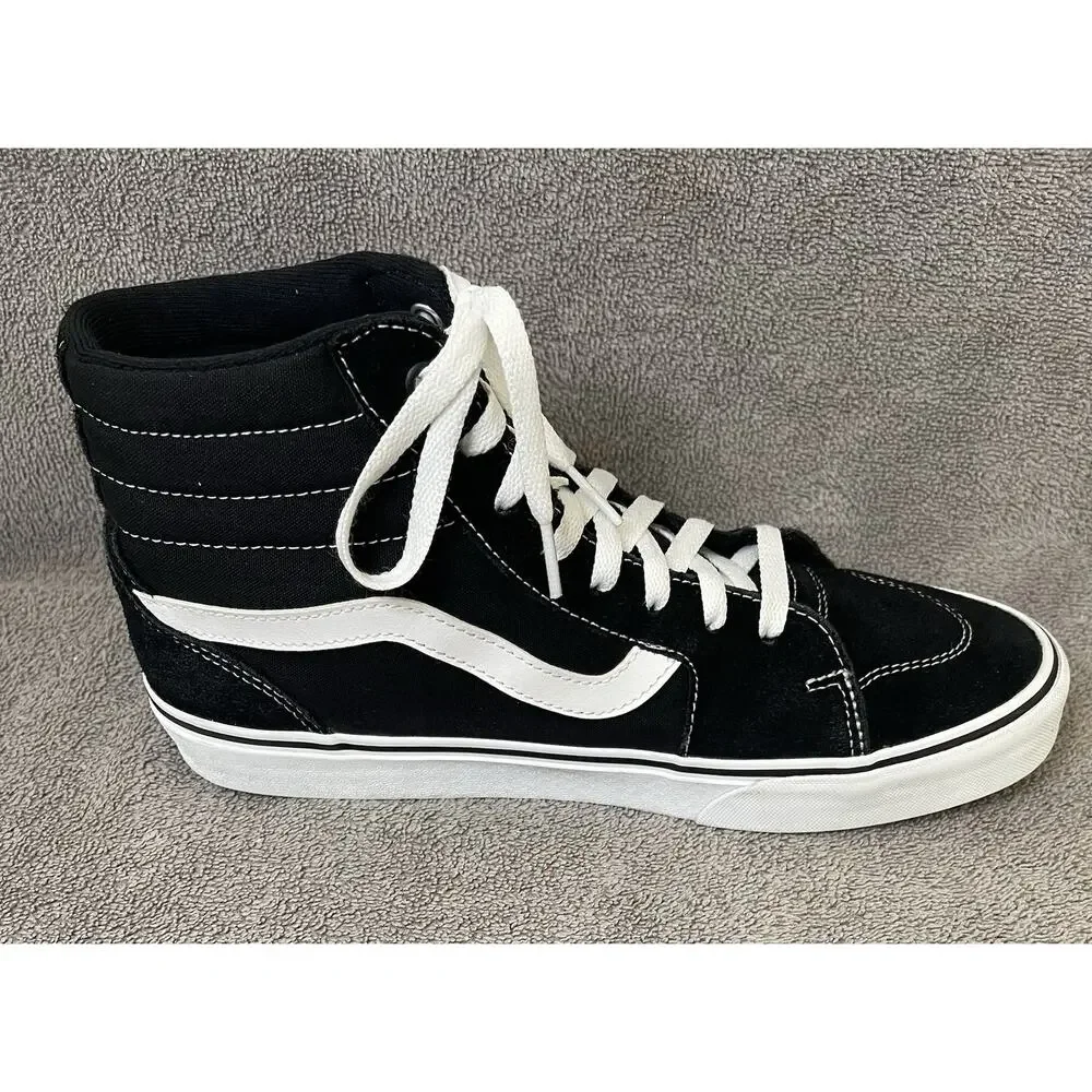 Size 9.5 - Vans Sk8- High Black White